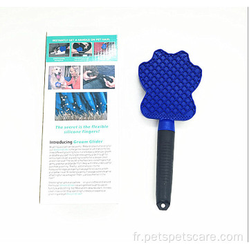 Brosse en silicone peigne à cheveux soin de la fourrure brosse de massage